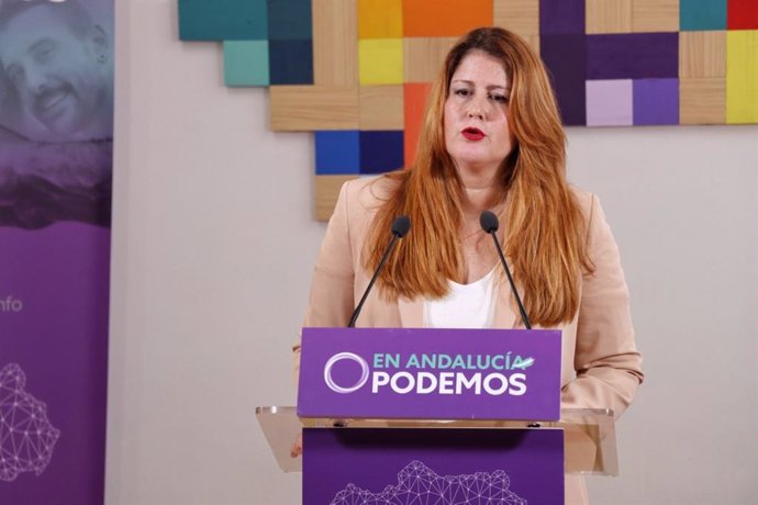 Archivo - La coportavoz de Podemos Andalucía, Susana Serrano.