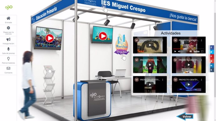 Un estand virtual en el 'Paseo por la Ciencia de Córdoba'.