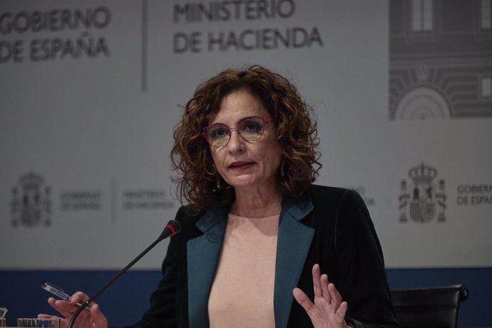 La ministra de Hacienda y portavoz del Gobierno, María Jesús Montero, presenta los componentes sobre fiscalidad, lucha contra el fraude fiscal y eficacia del gasto público incluidos en el Plan de Recuperación, Transformación y Resiliencia.