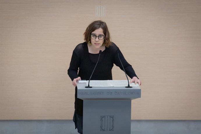 Archivo - La portavoz de la CUP, Eullia Reguant, interviene en la segunda sesión del debate de investidura a la presidencia de la Generalitat de Catalunya, en el Parlament, Barcelona, Cataluña, (España), a 30 de marzo de 2021.
