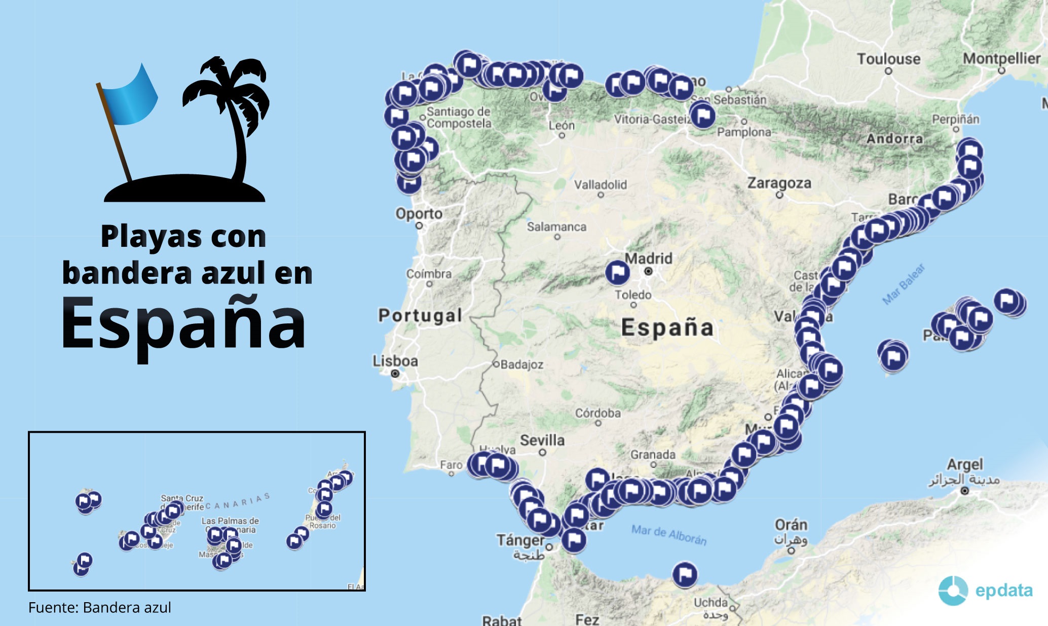 Playas con bandera azul en España