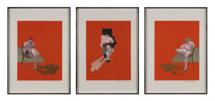 Francis Bacon. 'Triptych 1983'. Litografía