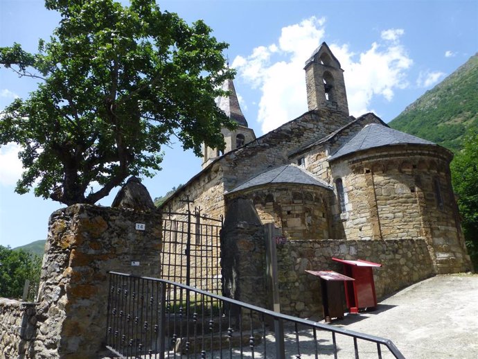 La iglesia románica de Santa Eularia, en la Vall d'Aran (Lleida), fue uno de los templos estudiados por los expertos de UIC Barcelona.