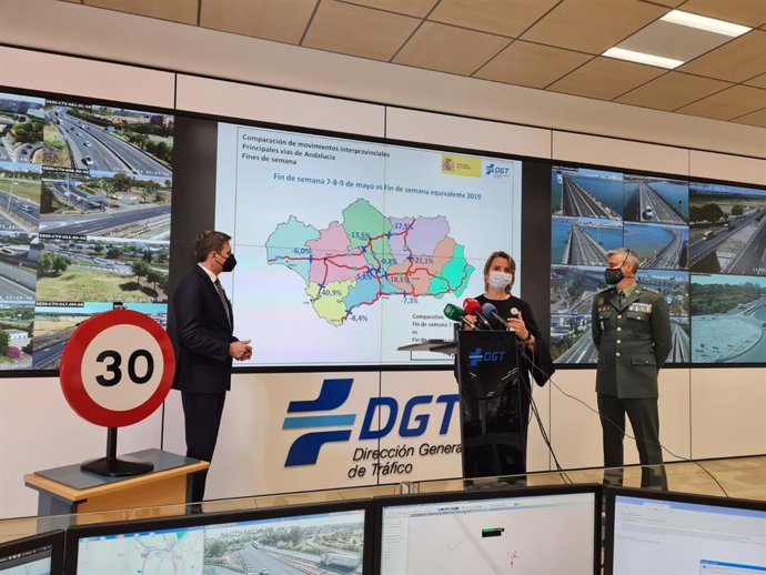    El delegado del Gobierno de España en Andalucía y la coordinadora de la Dirección General de Tráfico en Andalucía presentan la campaña de control y vigilancia de los nuevos límites de velocidad 