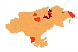 Los municipios de Cantabria según su nivel de alerta