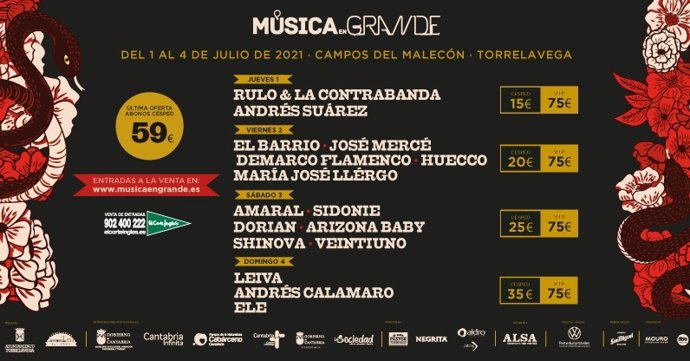 Archivo - Cartel Música en Grande 2021