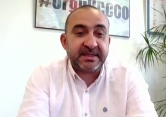 El secretario general de CC.OO. De Catalunya, Javier Pacheco, este miércoles