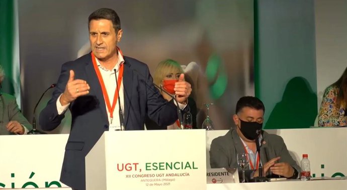 El delegado del Gobierno en Andalucía, Pedro Fernández, en el congreso de UGT-A