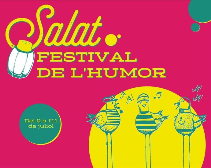 Cartel del nuevo festival de comedia Salat de Sant Feliu de Guíxols (Girona), que acogerá el nuevo espectáculo de Santiago Segura, José Mota y Flo 'El sentido del humor'