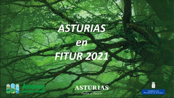 Cartel de presentación de Asturias en Fitur en 2021