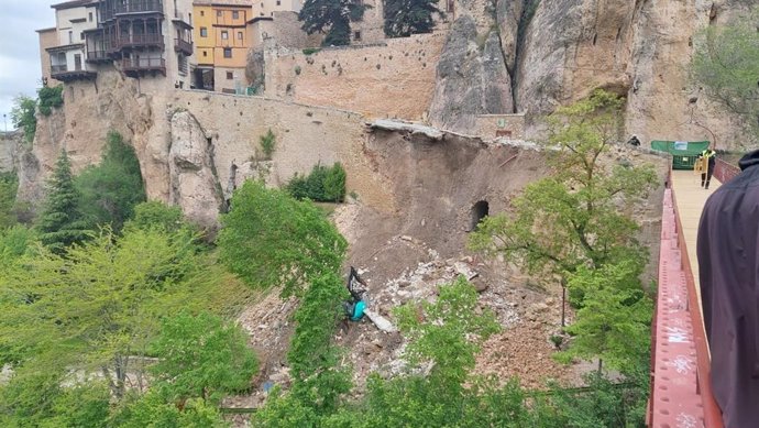 Derrumbe de la calle Canónigos en Cuenca