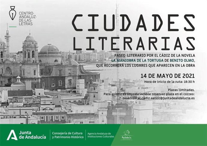 Cartel anunciador de la IV edición de 'Ciudades Literarias' en Cádiz.