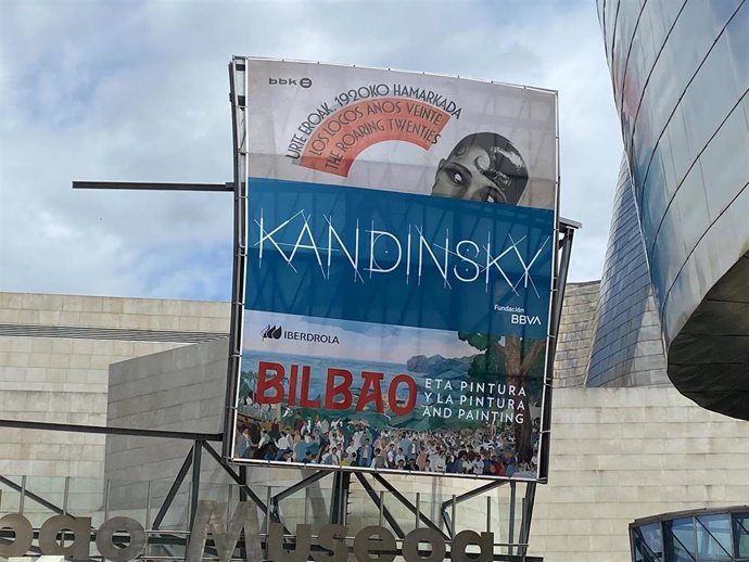 Cartel de la exposición dedicada a Kandinsky en el Museo Guggenheim Bilbao.