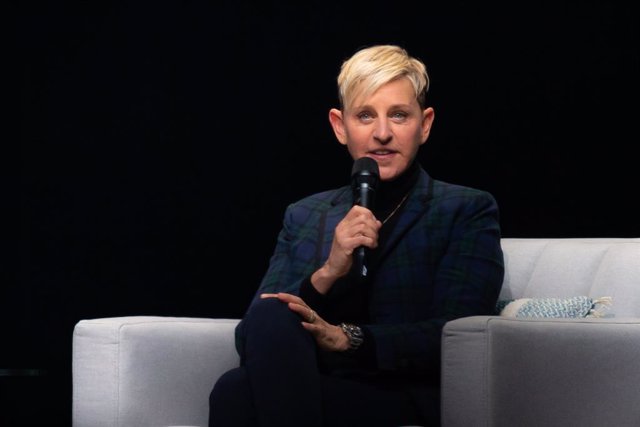 Archivo - March 1st, 2019 - Montreal, Canada: Comedian and TV host, Ellen DeGeneres speaks at the Bell Center in Montreal. (David Himbert/Contacto)