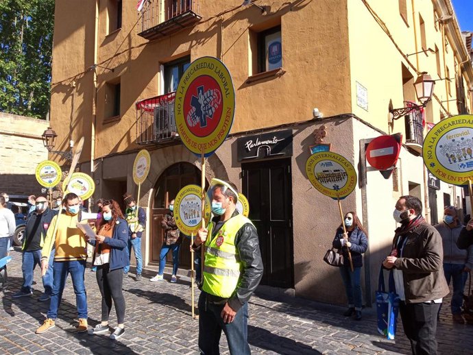 CONCENTRACIÓN DEL COMITÉ DE EMPRESA DE TRANSPORTES SANITARIOS DE LA RIOJA UTE-FERROVIAL