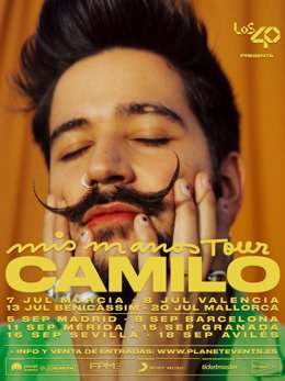 El cantautor colombiano Camilo actuará el 8 de septiembre en el Estadi Olímpic Lluís Companys de Barcelona