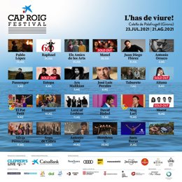 Cartel del XXI Festival de Cap Roig de Calella de Palafrugell (Girona).