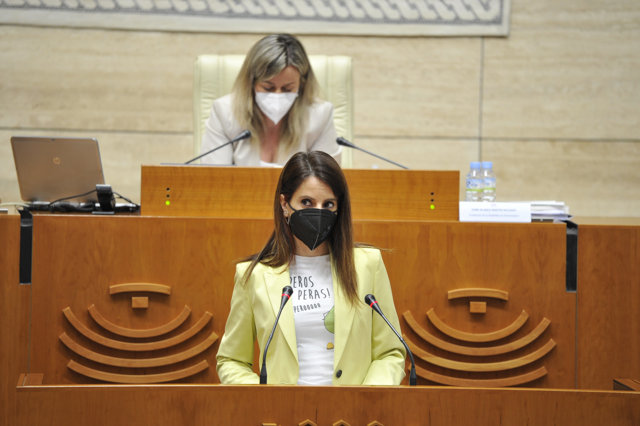 La consejera de Cultura y Turismo, Nuria Flores, comparece en la Asamblea