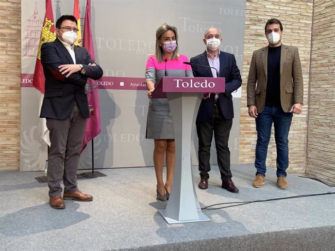 La alcaldesa de Toledo, Milagros Tolón, presentando 'Vive, siente Toledo'