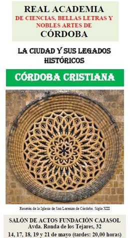 Cartel del ciclo de conferencias sobre la 'Córdoba cristiana'.