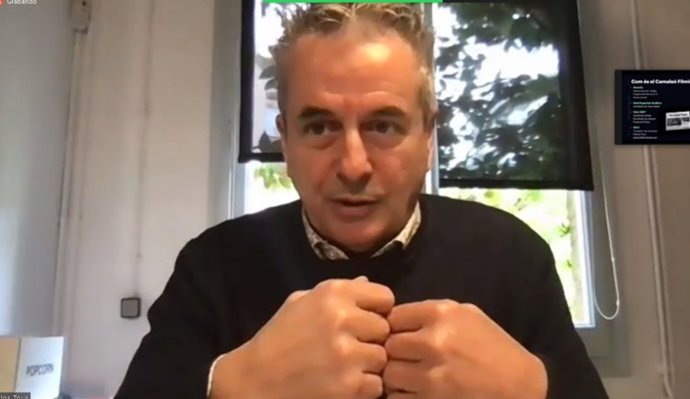 El fundador y CEO de la plataforma de vídeos bajo demanda Filmin, Juan Carlos Tous, durante la 44 edición del Frum de la Comunicació del Consell de l'Audiovisual de Catalunya
