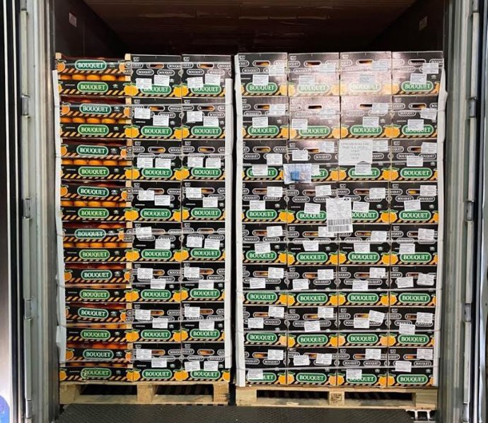 Cargamento de naranjas