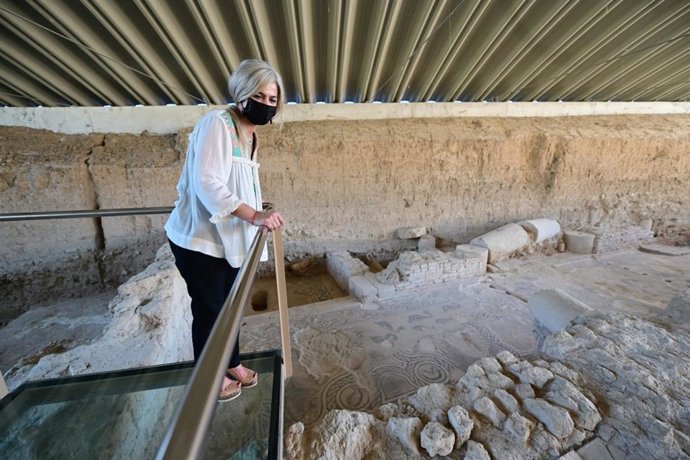 Patricia del Pozo, en la Villa Romana de Salar