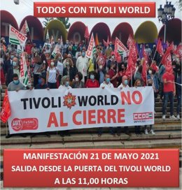 Cartel de apoyo al Tívoli World