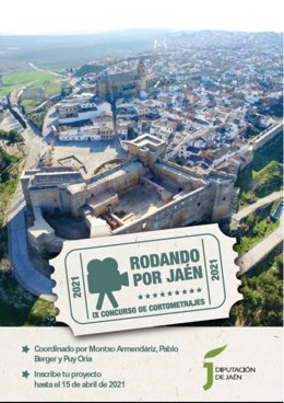 Cartel del IX concurso de cortometrajes Rodando por Jaén.