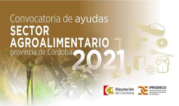 Cartel de la convocatoria de ayudas al sector agroalimentario.