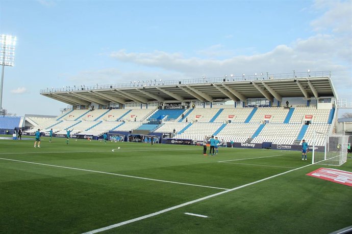 Archivo - Vista panorámica del Estadio de Butarque en Leganés (Madrid)