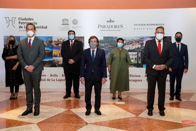 Presentación de la oferta turística del Grupo de Ciudades Patrimonio de la Humanidad de España y Paradores de Turismo de España en el Museo Nacional Thyssen-Bornemisza, a 13 de mayo de 2021, en Madrid (España). 