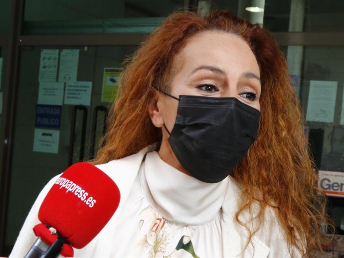 Rocío Carrasco, cuando acudió a declarar hace unos días por la demanda de Antonio David Flores por impago de la pensióne