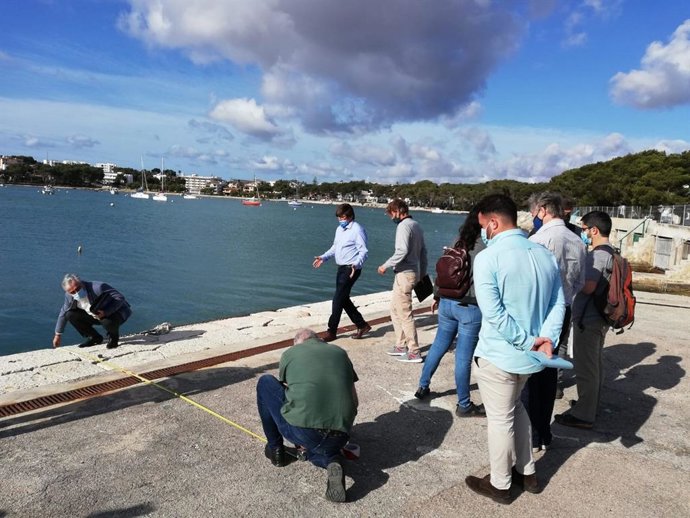 Expertos de la Comisión de Seguimiento creada por Puertos de Baleares en Portocolom.