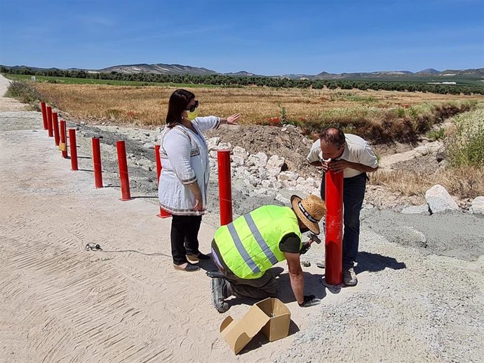 Vía pecuaria de Martín de la Jara afectada por la gota fría