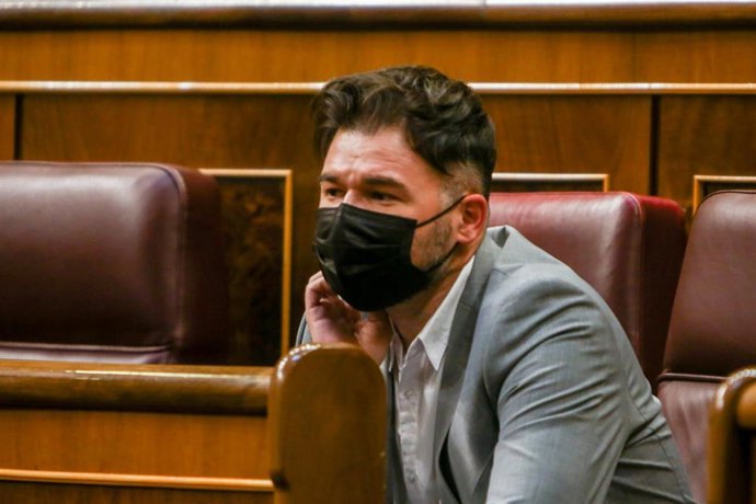 El portavoz del grupo parlamentario de ERC, Gabriel Rufián.
