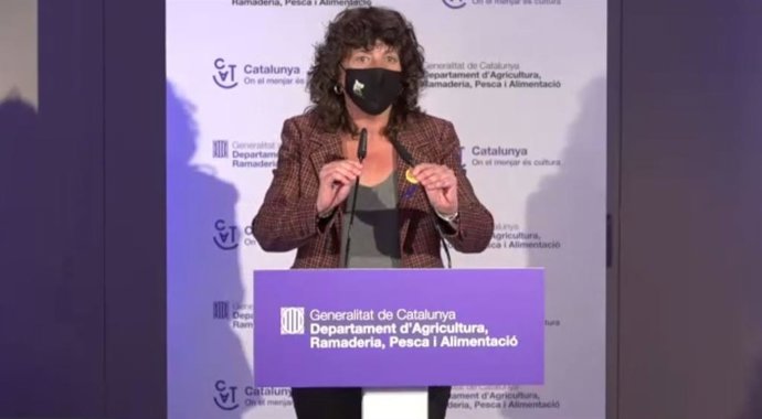 Archivo - La consellera de Agricultura, Ganadería, Pesca y Alimentación, Teresa Jord, durante el acto.