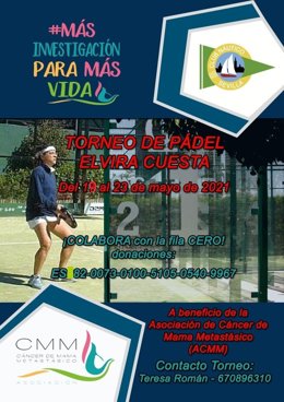 Cartel del I Torneo de Pádel Elvira Cuesta