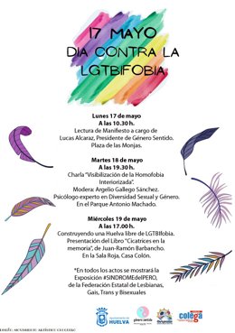 El Ayuntamiento de Huelva se suma a las celebraciones del Día contra la LGTBIfobia
