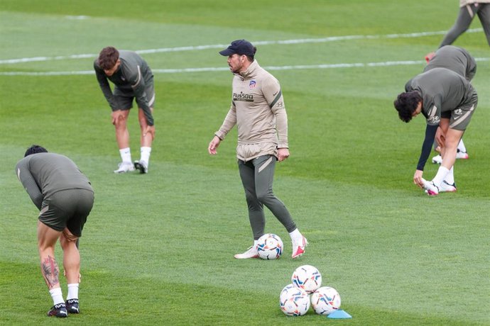 El entrenador del Atlético de Madrid, Diego Pablo Simeone