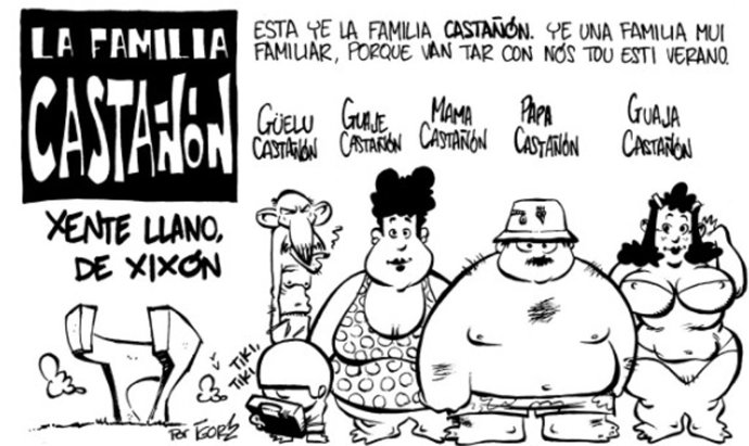 Viñeta de La familia Castañón, de Ígor Medio
