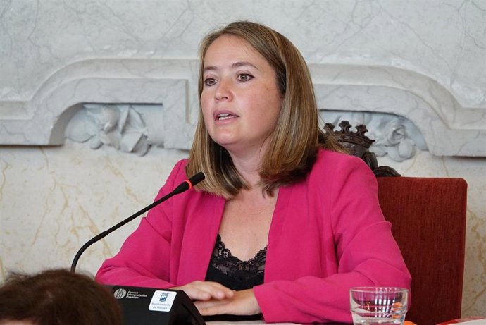 Edil del PSOE en el Ayuntamiento de Málaga, Alicia Murillo, en rueda de prensa