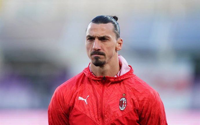 Archivo - 21 March 2021, Italy, Florence: Milan's Zlatan Ibrahimovic pictured prior to the start of the Italian Seria A soccer match between ACF Fiorentina vs AC Milan at Artemio Franchi Stadium. Photo: -/LaPresse via ZUMA Press/dpa