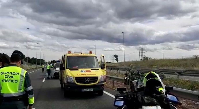Accidente de tráfico en la M-607.