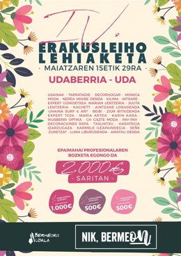 Cartel del concurso de escaparates de Bermeo.