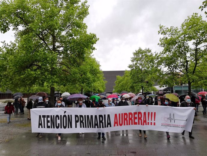Manifestación de la Plataforma Navarra de Salud