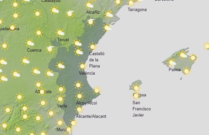 Predicción del tiempo para este domingo 16 de mayo