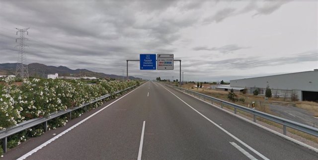 Autovía A-7 a su paso por La Vall d'Uixò (Castellón)