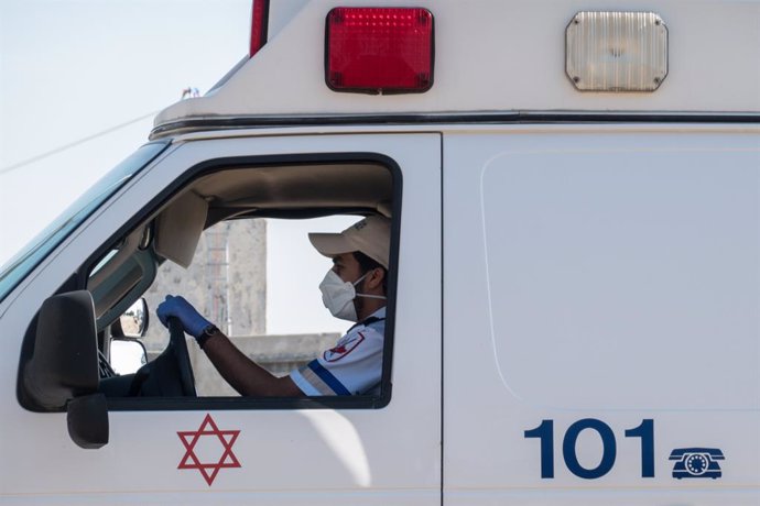 Una ambulancia de la Estrella de David Roja en Israel