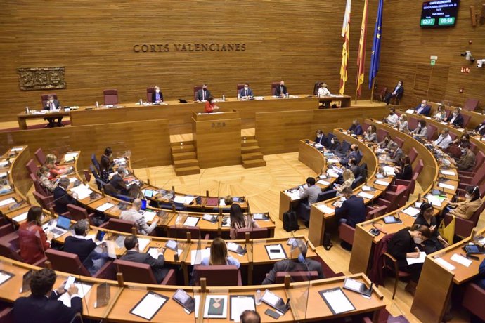 Imagen del pleno de Les Corts